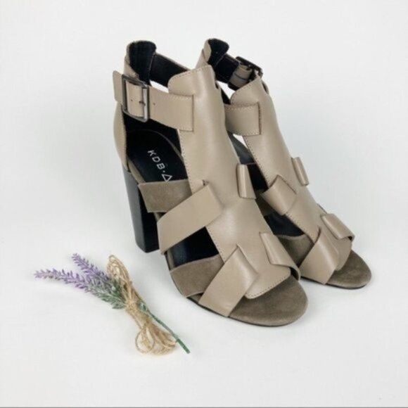 Kelsi Dagger Brooklyn Belle Chunky Heeled Open Toe Sandals Women's Size 7 - Picture 1 of 10